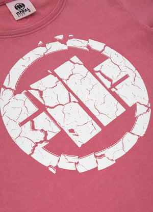 SCRATCH DENIM WASH Pink T-shirt - Pitbullstore.eu
