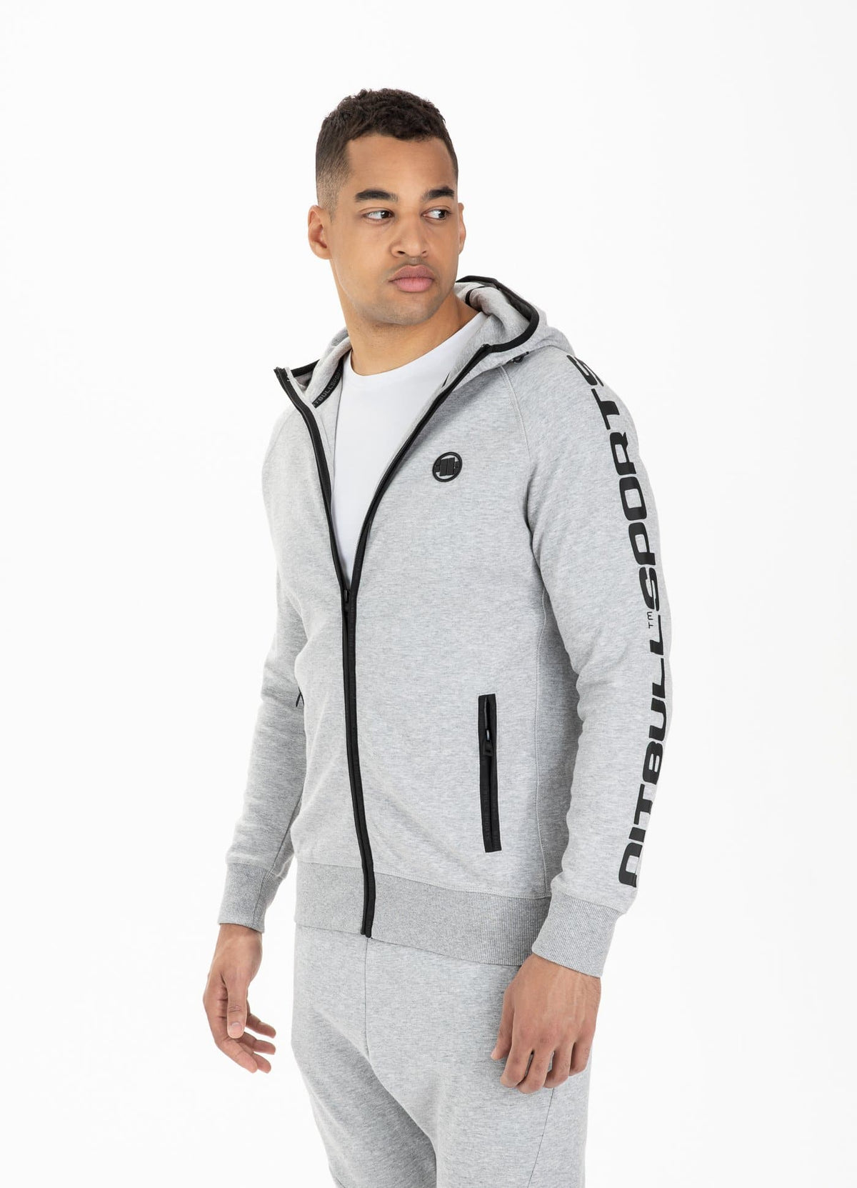 Thelborn Hooded Zip Sweatshirt Grey MLG - Pitbull West Coast International Store 