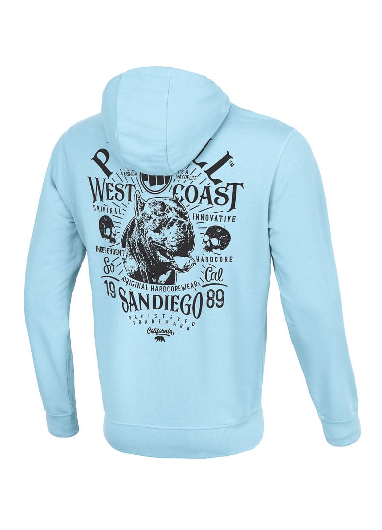 Bluza rozpinana z kapturem SAN DIEGO 89 Błękitna - kup z Pit Bull West Coast Oficjalny Sklep 