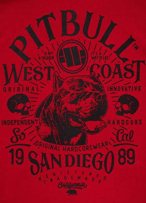 Bluza rozpinana z kapturem SAN DIEGO 89 Czerwona - kup z Pit Bull West Coast Oficjalny Sklep 