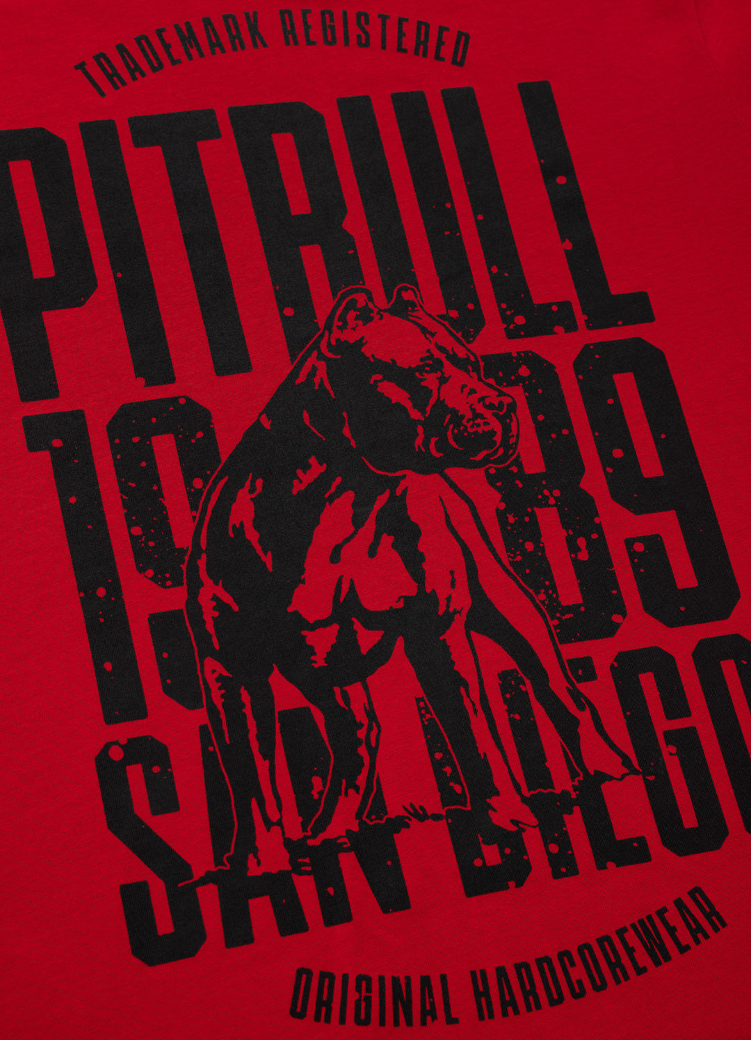 T-shirt SAN DIEGO DOG 160 GSM Red - Pitbull West Coast International Store 