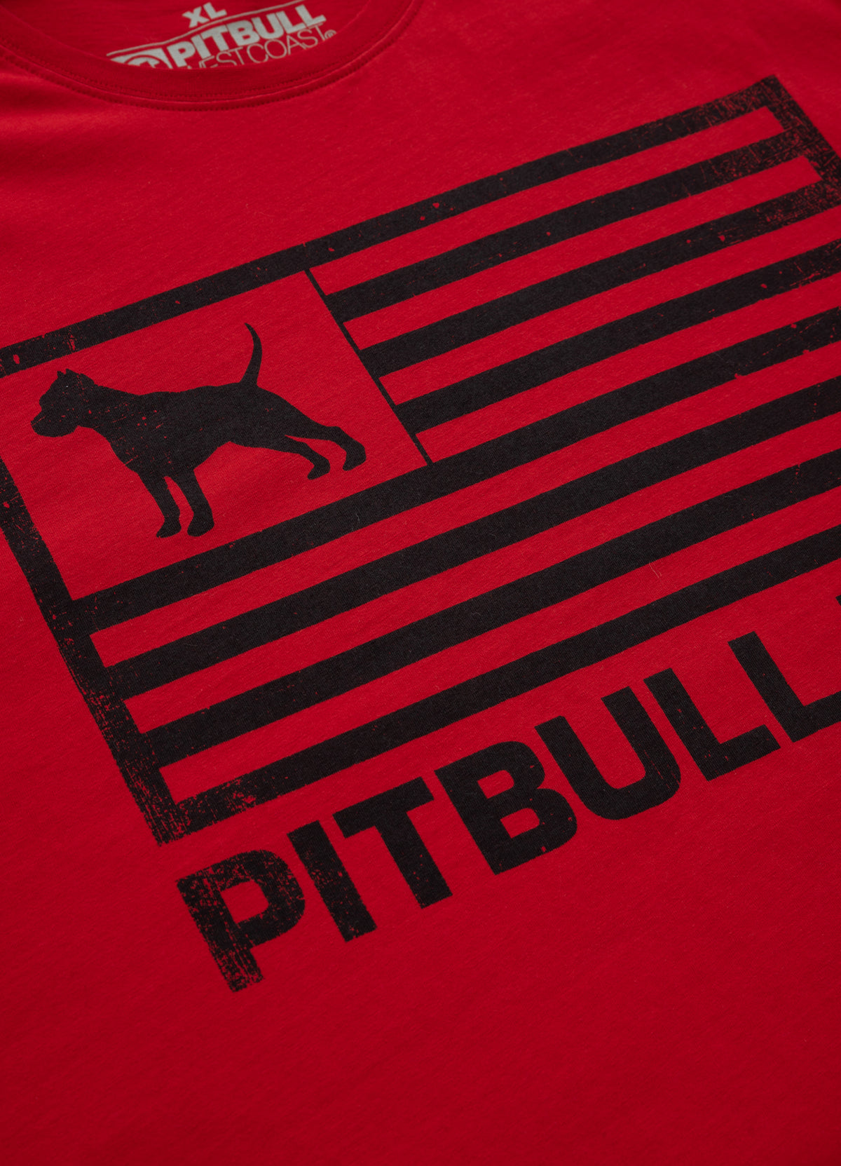 PITBULL USA Lightweight Red T-shirt - Pitbullstore.eu
