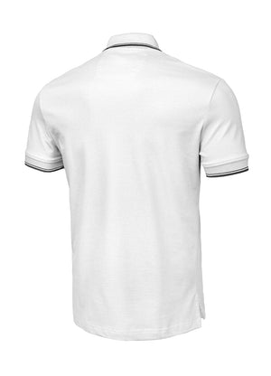 T-shirt POLO REGULAR STRIPES Spandex 250 GSM White - Pitbull West Coast International Store 