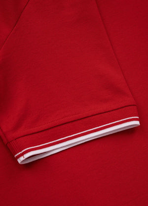 T-shirt POLO REGULAR STRIPES Spandex 250 GSM Red - Pitbull West Coast International Store 