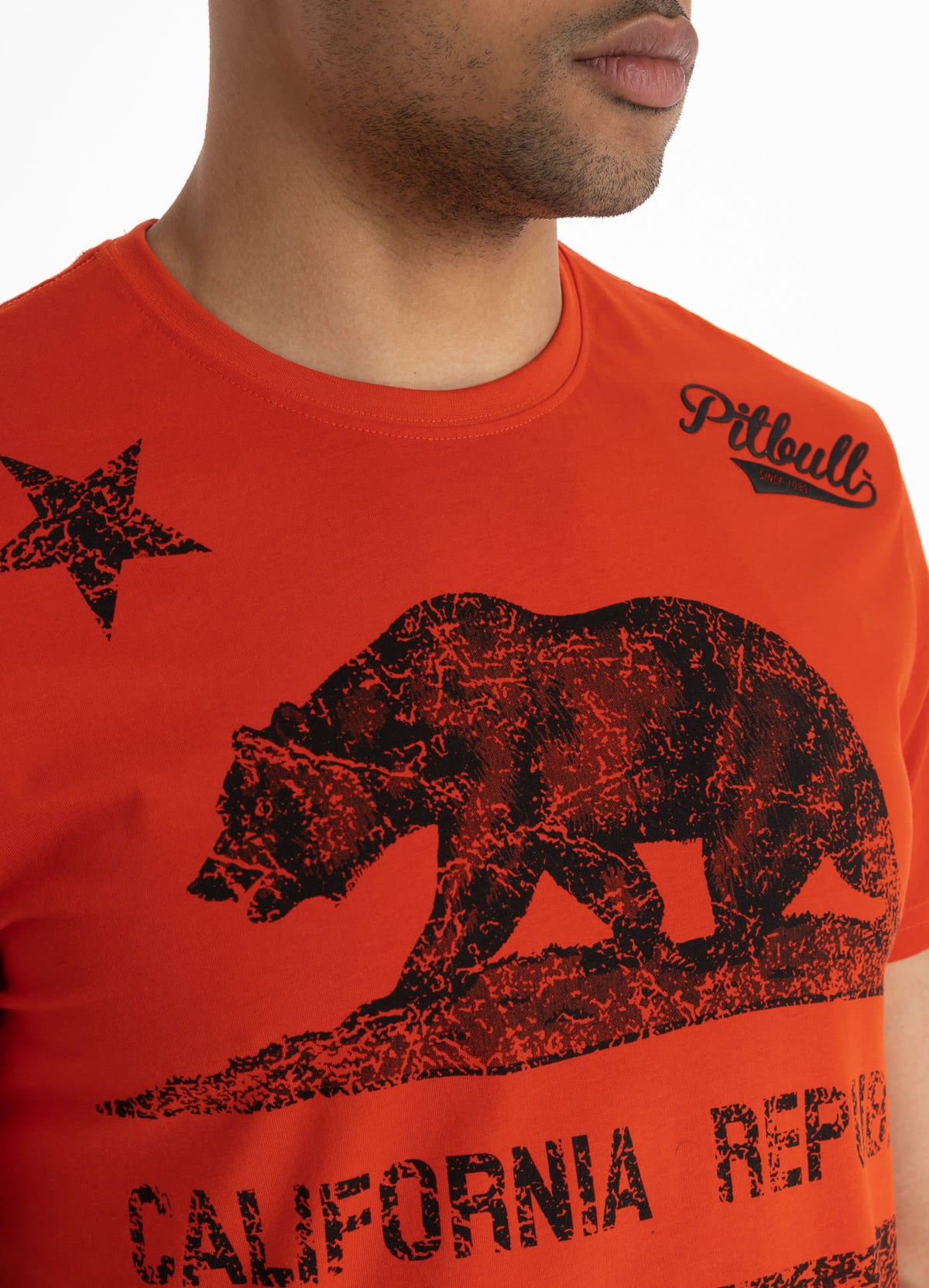 T-shirt CALIFORNIA Orange Red - Pitbull West Coast International Store 