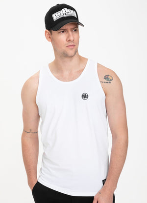 Tank Top Slim Fit Small Logo White - Pitbull West Coast International Store 