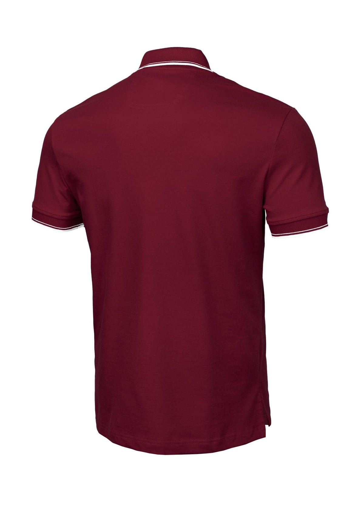 PIQUE STRIPES REGULAR Burgundy Polo T-shirt - Pitbullstore.eu