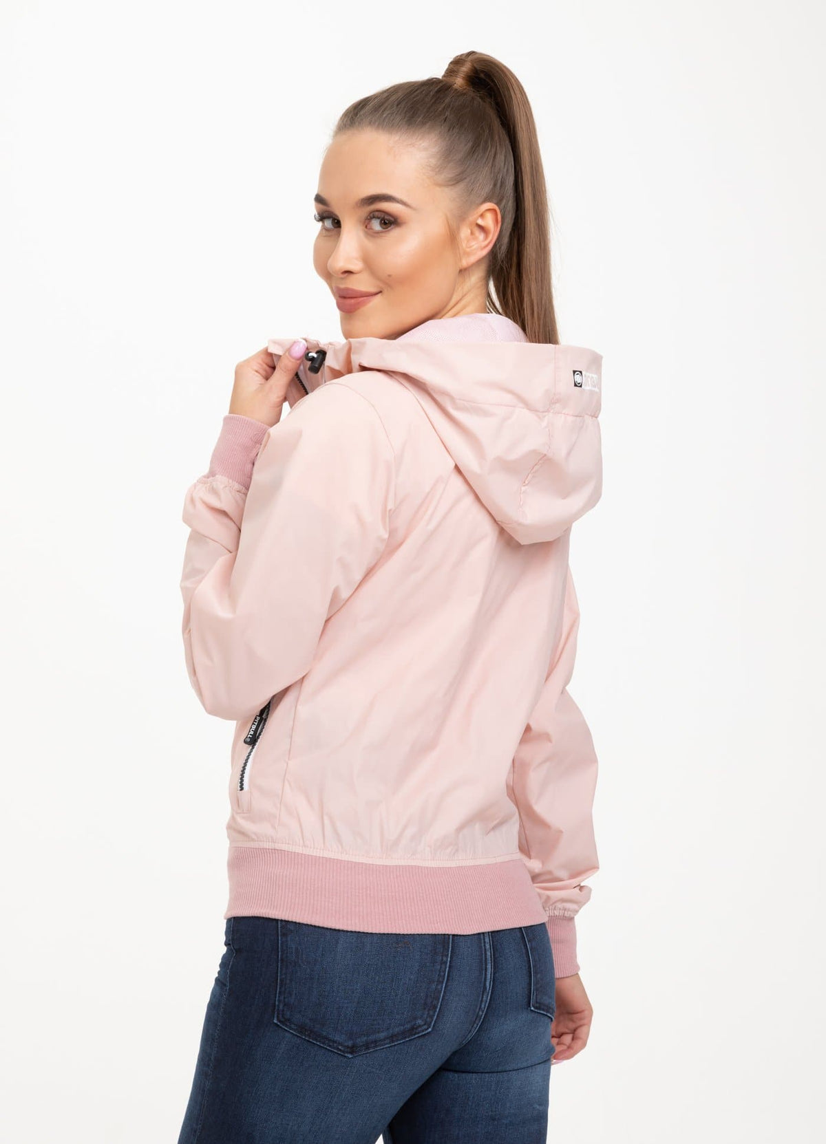 Women Hooded Nylon Jacket AARICIA 2021 Pink - Pitbull West Coast International Store 