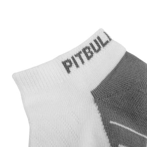 Socks Noshow PitbullSports 2 Pairs White/Grey - pitbullwestcoast
