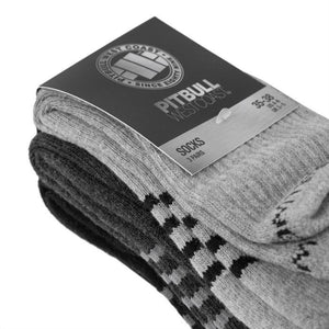 High Ankle Socks 3pack Black/Grey/Charcoal - pitbullwestcoast