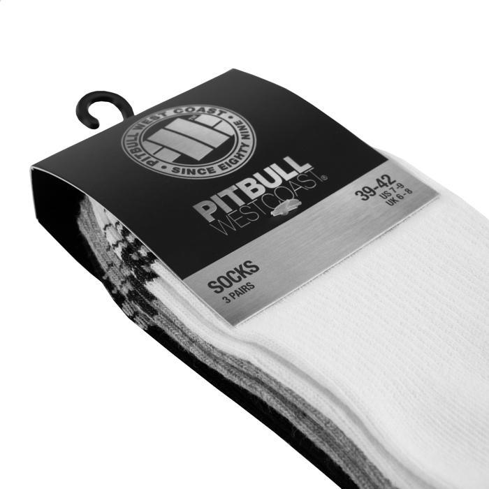 Thin Pad2 TNT Socks 3pack White/Grey/Black - Pitbull West Coast International Store 