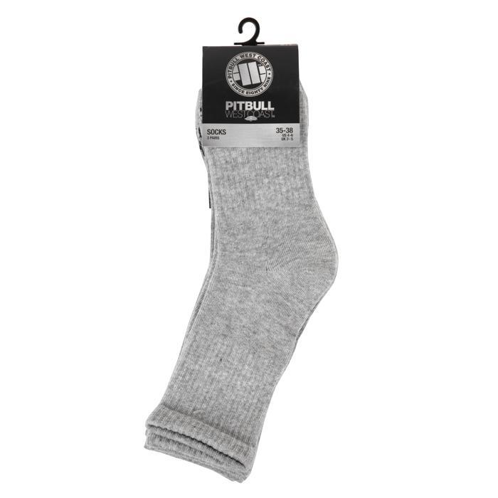 Thin High Ankle TNT Socks 3pack Grey - Pitbull West Coast International Store 