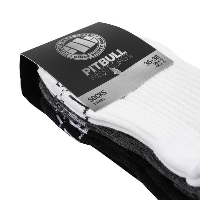 Socks Pad TNT 3pack White/Charcoal/Black - Pitbull West Coast International Store 