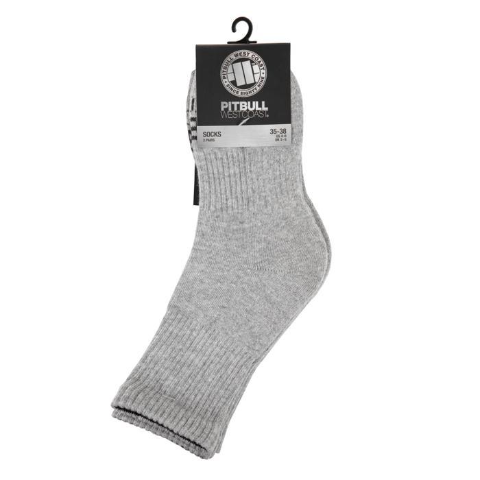 High Ankle Socks TNT 3pack Grey - Pitbull West Coast International Store 